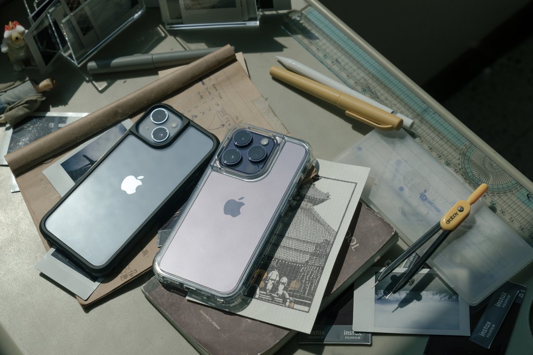 LINKASEAIR iPhone14 Pro 6.1寸 防摔抗菌挂绳玻璃壳 耀岩黑 - 手机壳/手机套 - 玻璃 黑色