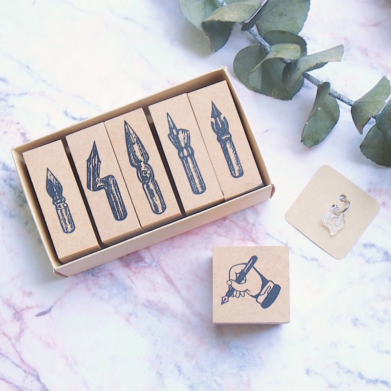 WLEKD 印章组合-笔尖组&手写 - 印章/印台 - 纸 咖啡色