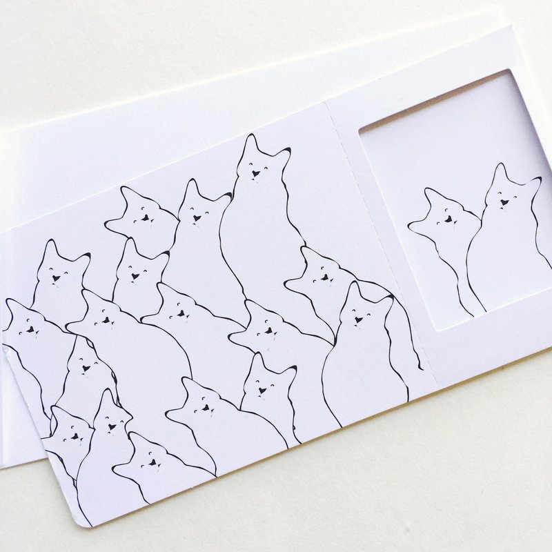 Pin Cards - Coloring / 咪咪 - 彩绘 相框卡‘ 2张以上包邮喔！（含）’ - 卡片/明信片 - 纸 白色