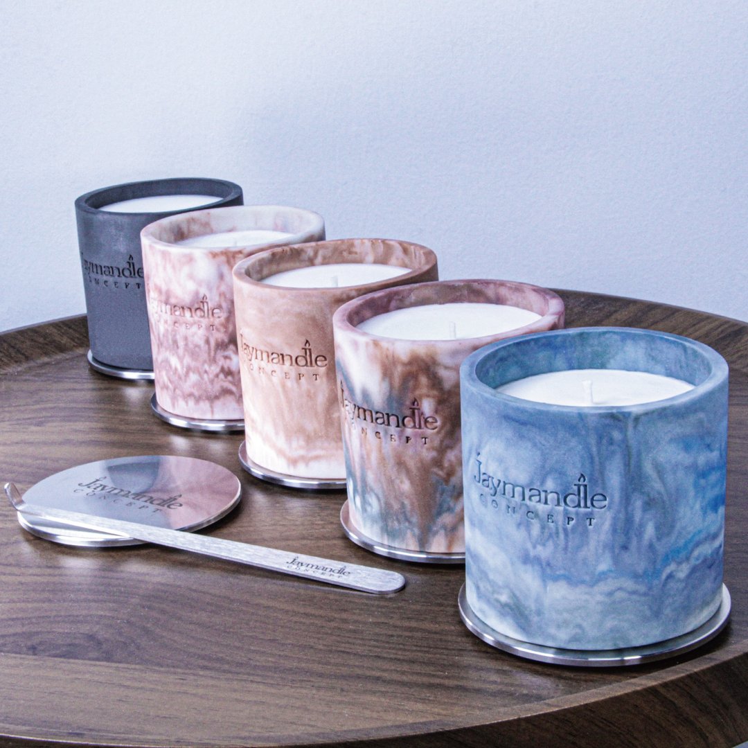 扩香石香薰蜡烛杯 250G 60Hours Aroma Stone Scented Candle - 蜡烛/烛台 - 蜡 多色