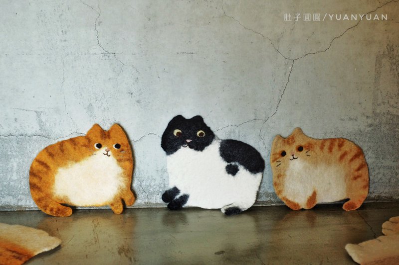 喵星人杯垫组 羊毛毡体验【一人成班】 - 编织/羊毛毡/布艺 - 羊毛 