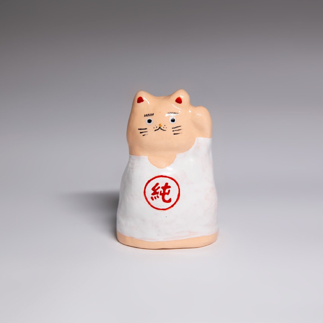 街头开运招财猫-T恤猫-纯 - 摆饰 - 陶 白色