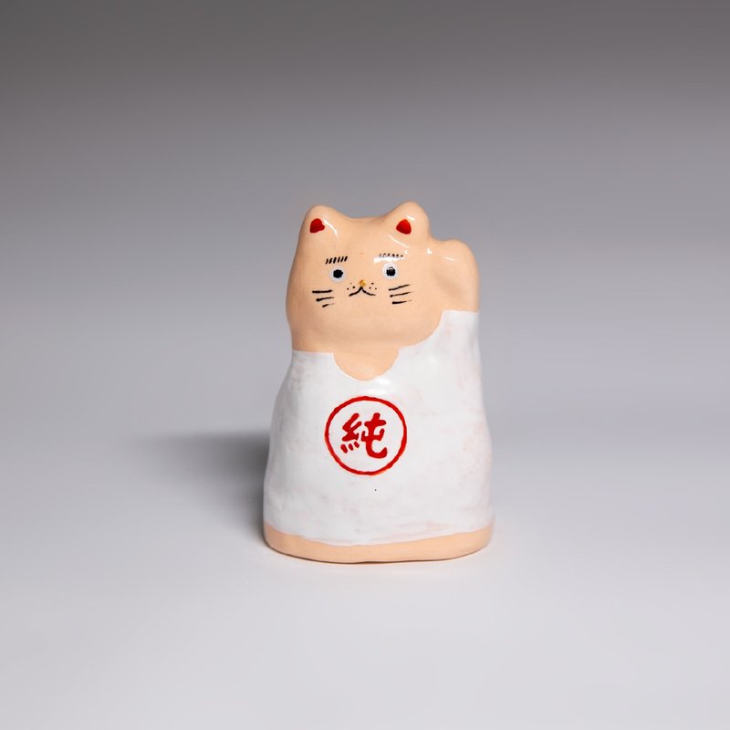 街头开运招财猫-T恤猫-纯 - 摆饰 - 陶 白色