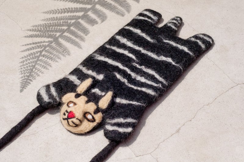 羊毛毡手机袋/羊毛毡手机套/iphone手机套/android手机套-黑猫咪 - 手机壳/手机套 - 羊毛 黑色