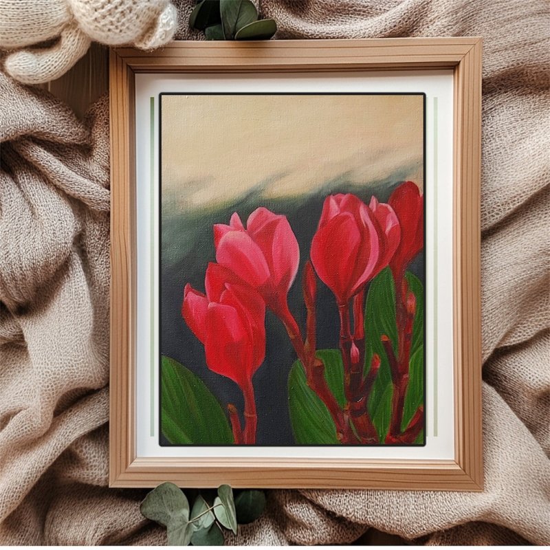 *迷雾系列-不知花语 初始*手绘油画  非印刷品 - 海报/装饰画/版画 - 棉．麻 