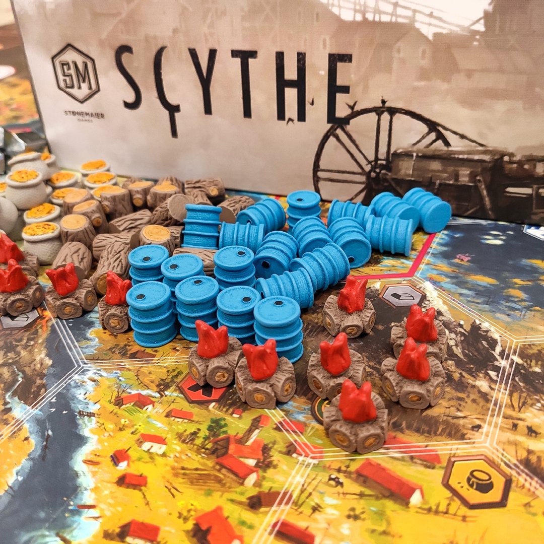 与 Scythe 棋盘游戏兼容的豪华资源代币。 - 桌游/玩具 - 其他材质 多色