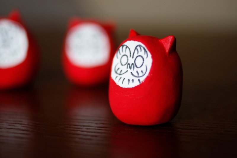Daruma cat - 摆饰 - 纸 红色