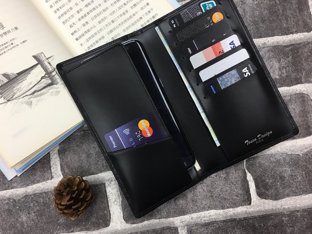 Tosca | OCÉAN Phone Wallet - 手机银包 真皮 手机皮夹 钱包 - 皮夹/钱包 - 真皮 黑色