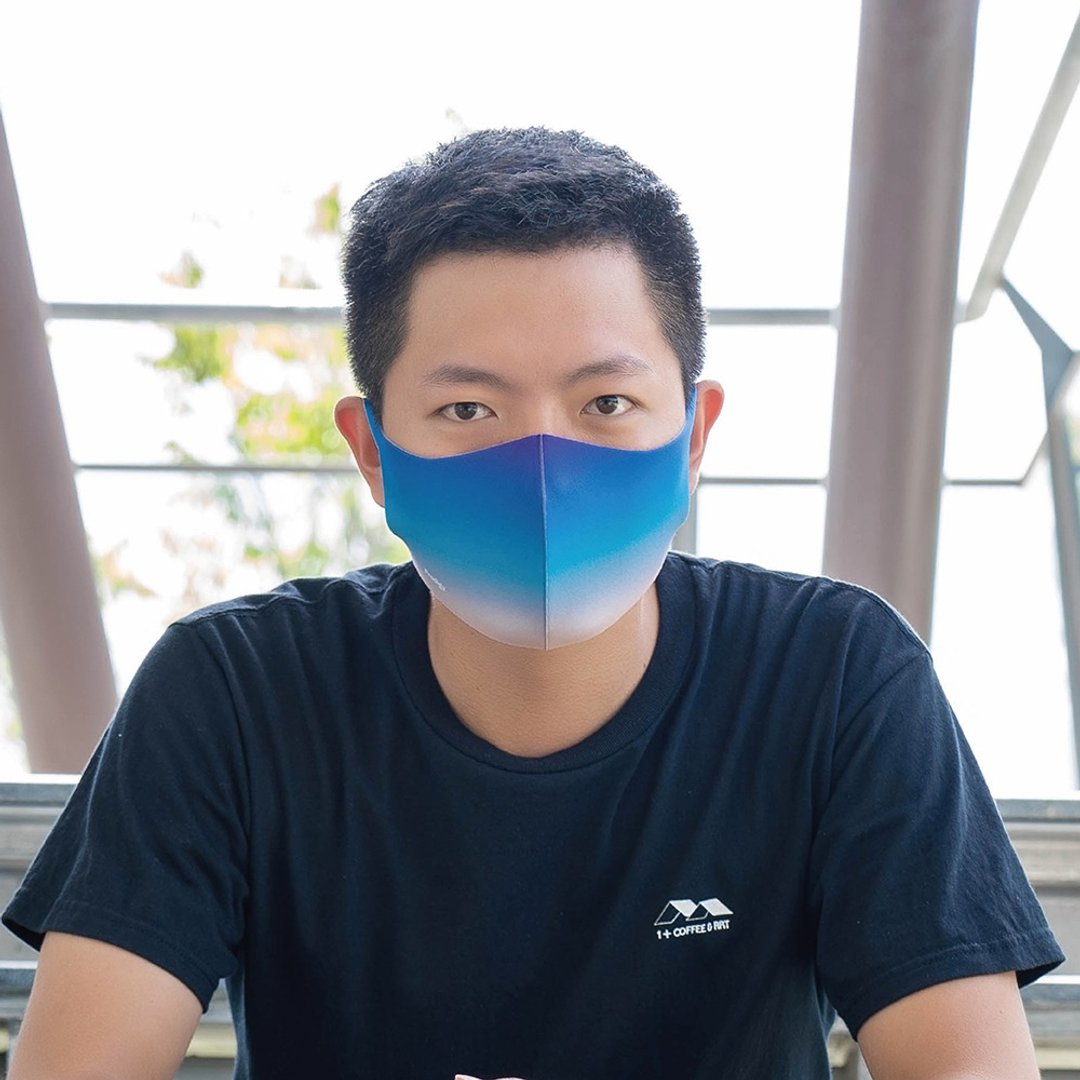 日落海滩─3D立体透气抗菌口罩 - 口罩 - 其他材质 蓝色