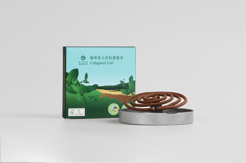 【长日咖啡】咖啡渣天然防护盘香 8 片装 - 香薰/精油/线香 - 其他材质 