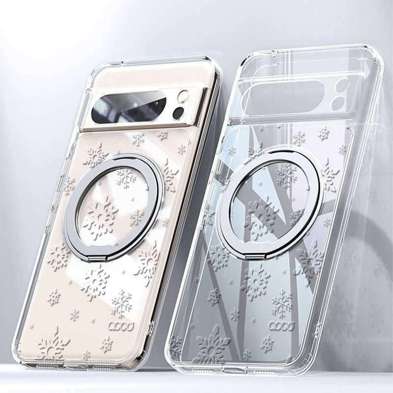 apbs Google Pixel 9/8系列 浮雕感360旋转磁吸立架手机壳-映雪 - 手机壳/手机套 - 其他材质 多色