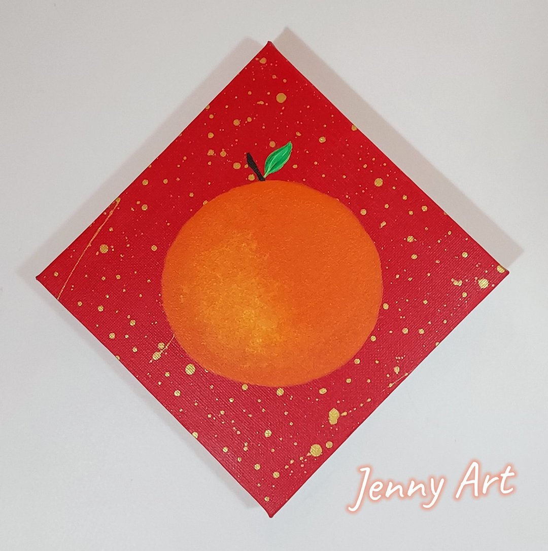 大吉大利 系列 无框画 压克力画 抽象画 画作 挂画 居家摆设 橘子 - 海报/装饰画/版画 - 其他材质 橘色