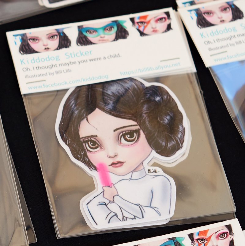 Sticker - Kiddodog - Leia Princess - Cutie - Star wars. - 贴纸 - 纸 