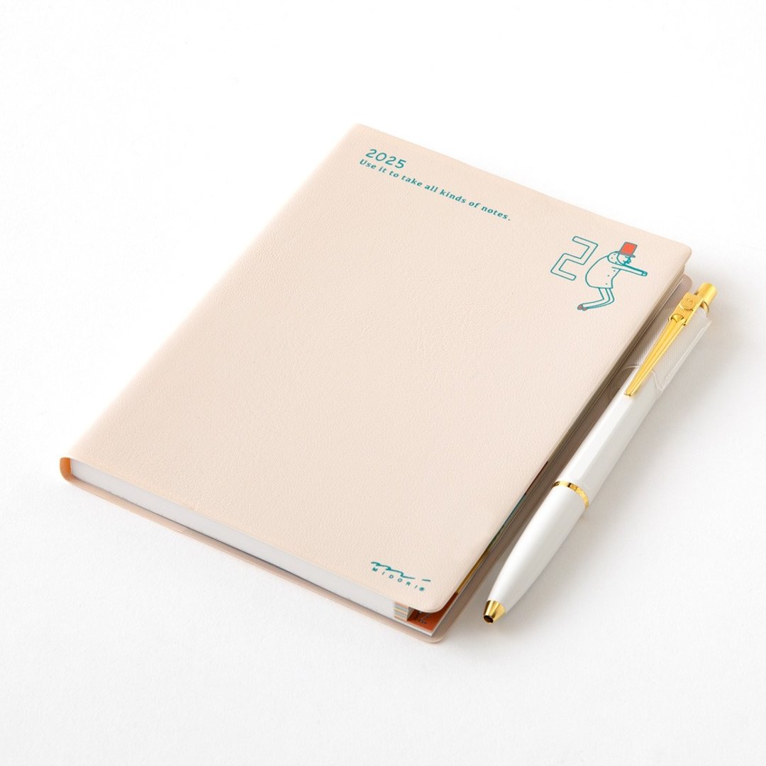 MIDORI Pocket Diary 2025手帐(月单周方格)A6 欧吉桑 - 笔记本/手帐 - 纸 多色