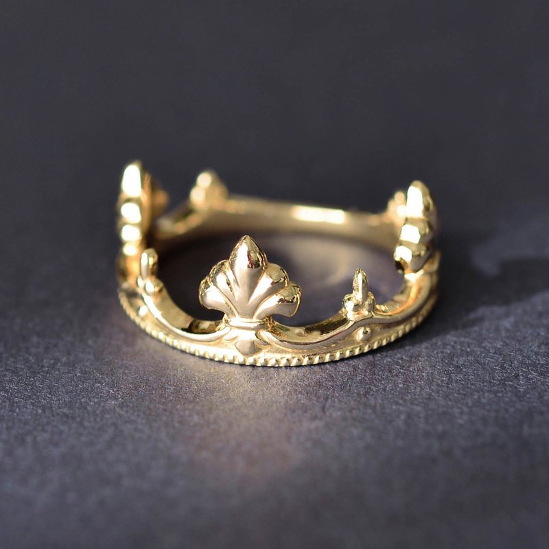 K14YG 皇冠 - 戒指 - 其他金属 金色