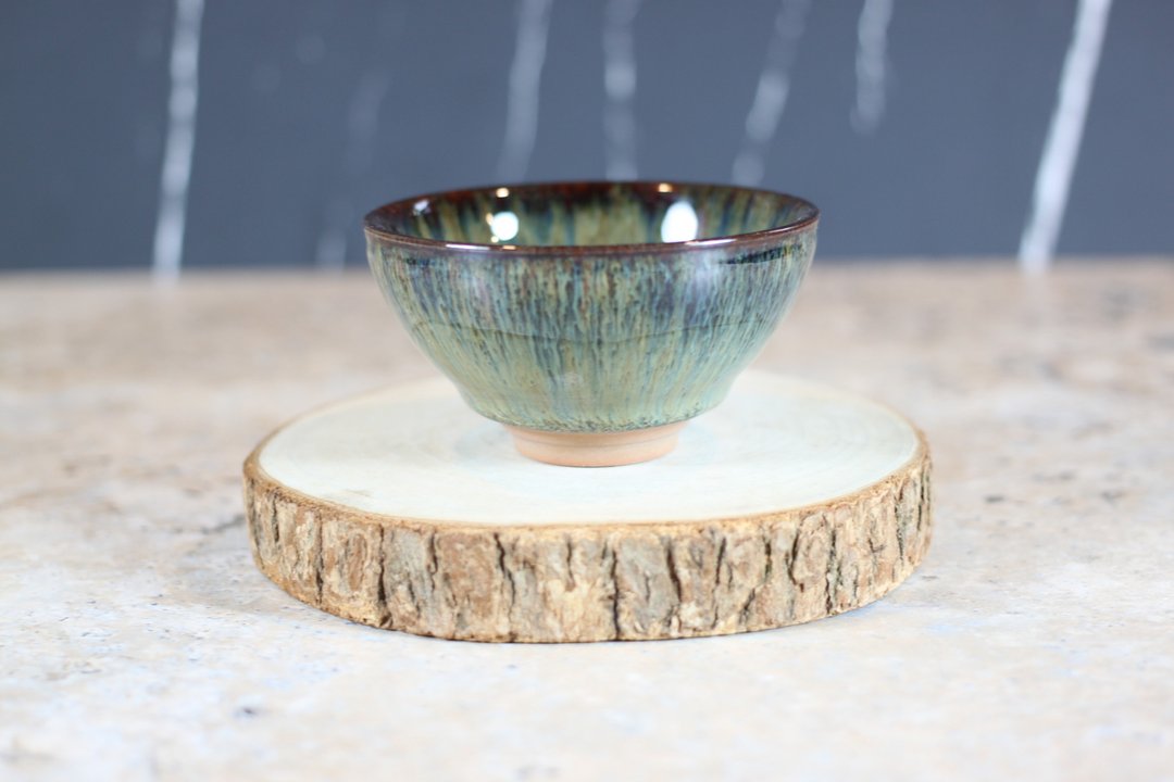 【蛇年新春】森林 天目釉茶杯 茶碗 莺歌陶艺名家叶敏祥作品 - 茶具/茶杯 - 陶 