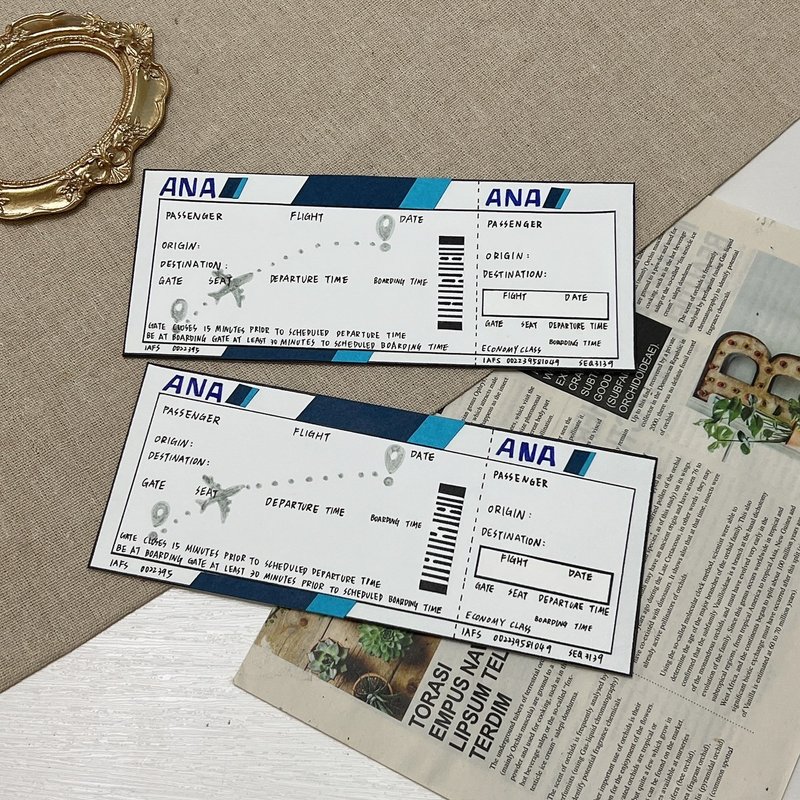 机票门票 票卷 演唱会门票 手工卡片 手作卡片 生日 情人节 纪念 - 卡片/明信片 - 纸 多色