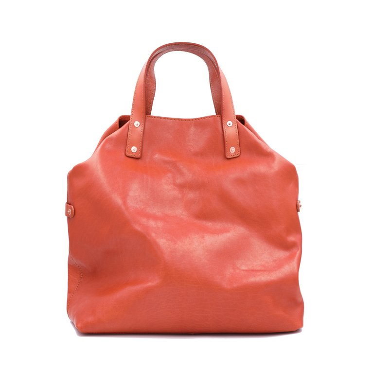 手工植鞣皮革-斜背托特包 leather tote bag - 侧背包/斜挎包 - 真皮 