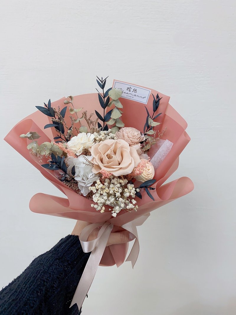永生花束 干燥花束 告白花束 求婚花束 情人节花束 情人节礼物 - 植栽/盆栽 - 植物．花 粉红色