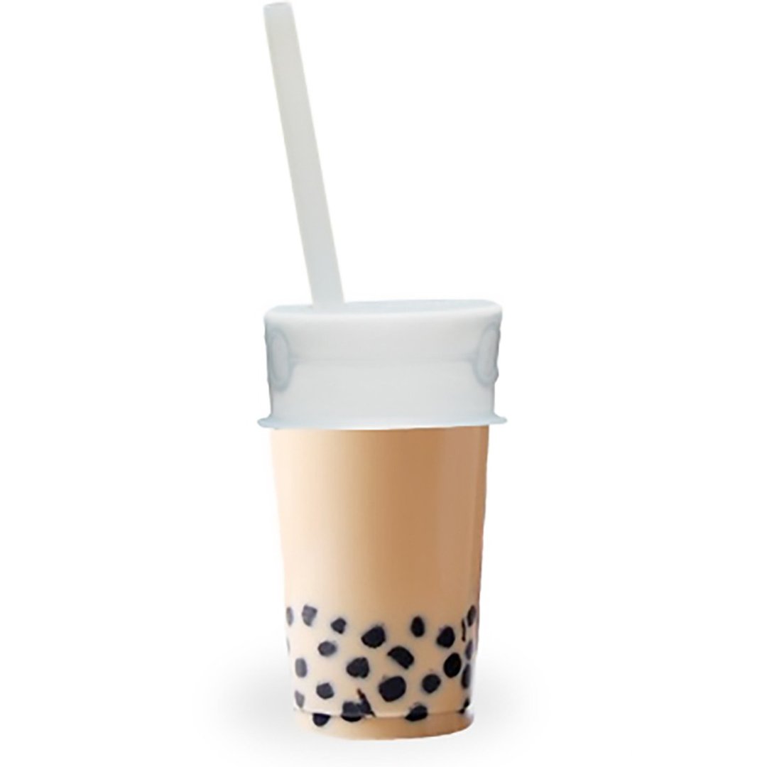 加拿大LUUMI Bubble Tea Lid 珍珠奶茶密封盖(含吸管) 透明 - 环保吸管 - 硅胶 透明