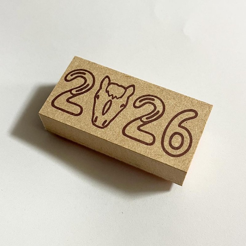 新年贺卡 2026 马年 印章 橡皮章 - 印章/印台 - 橡胶 