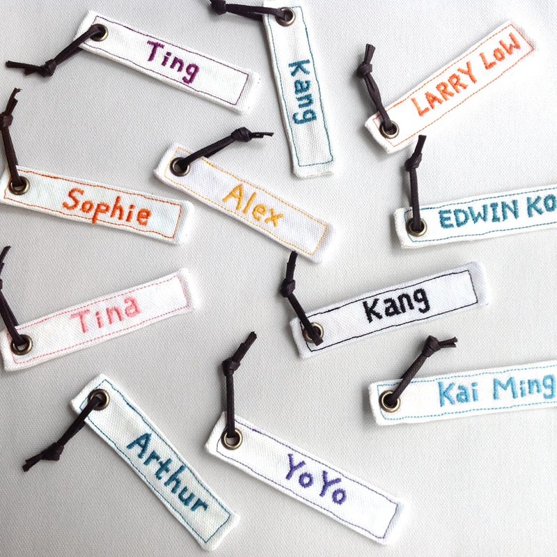 *无单独贩售*只加在My Glück商品上的加购绣字布标 - 吊饰 - 棉．麻 多色