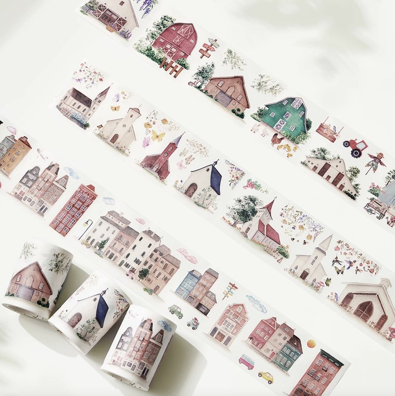 一间雅舍 和纸胶带 模切 5米卷 3卷套装 - 纸胶带 - 纸 多色