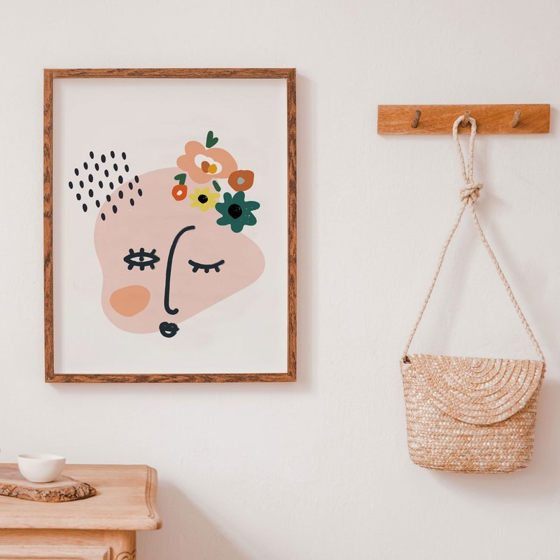 现代装饰画组合背景墙 买壹送二 号型8x10 12x18  轻奢风 - 墙贴/壁贴 - 纸 粉红色