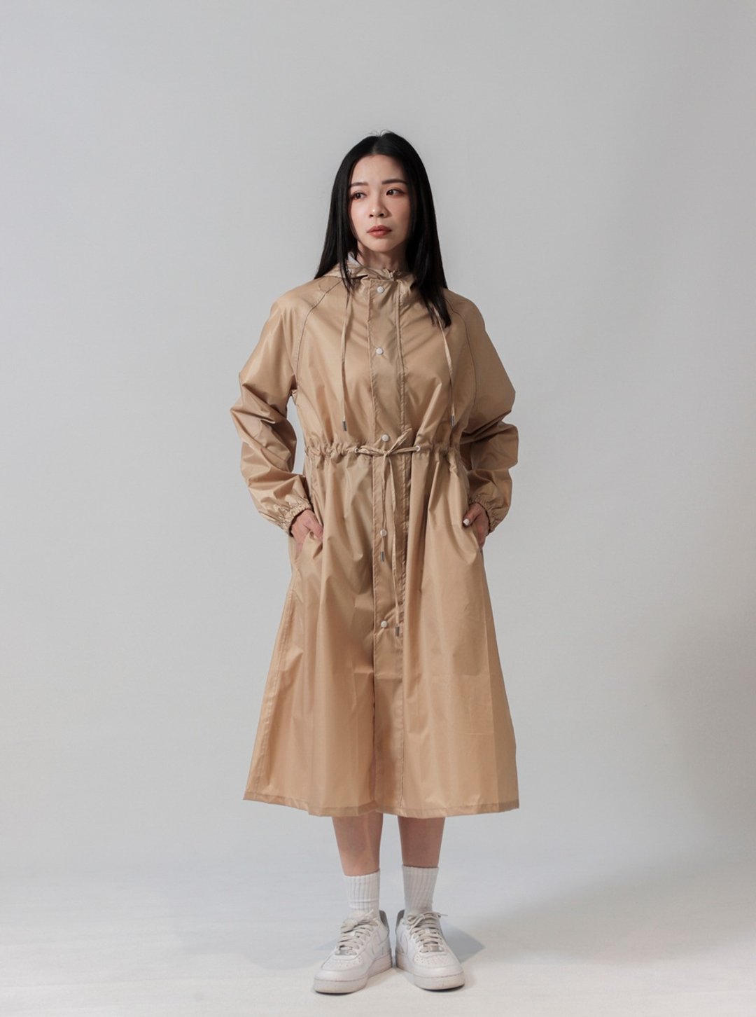 sunrainlike清秀佳人防泼水风衣 雨风衣 挡风 透气 Trench Coat - 女装休闲/机能外套 - 防水材质 黑色