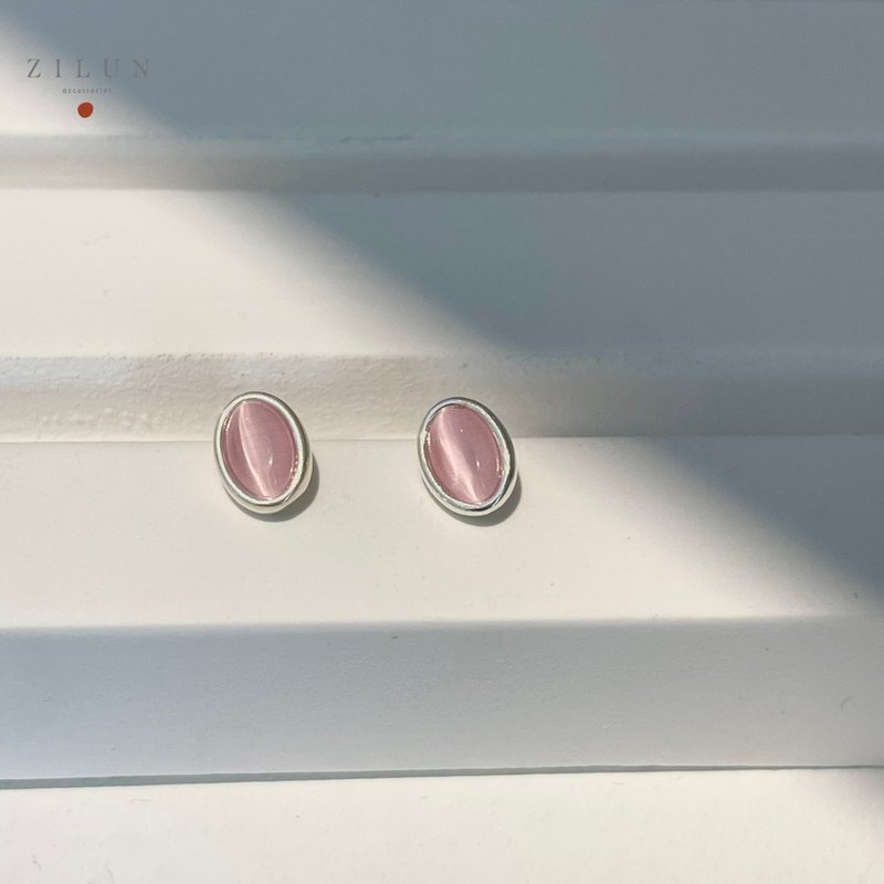 │清新│彩虹糖 • 蜜桃粉 • 耳针耳夹 • 925silver• 纯银耳饰 - 耳环/耳夹 - 纯银 