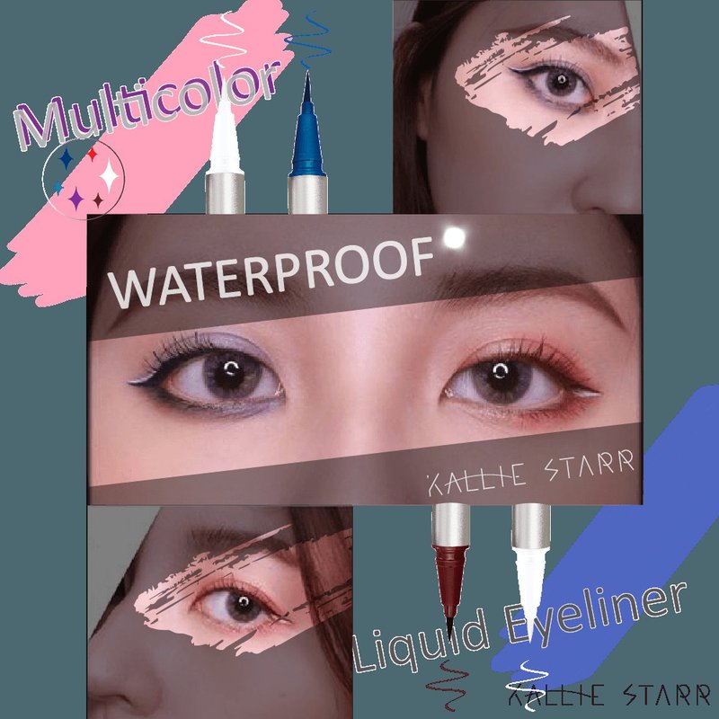 彩色眼线混搭风格 - 眼/眉部彩妆 - 塑料 银色