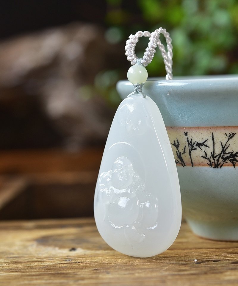 秒杀价 天然和田玉羊脂玉佛吊坠 - 吊饰 - 玉石 