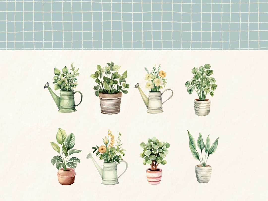 Notion模板用/植物主题图标/方格封面 - 电子手帐及素材 - 其他材质 