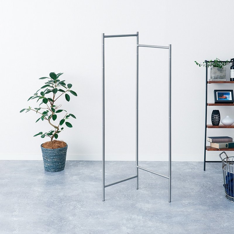 日本天马 PORISH 室内用极简轻量折叠式晾衣架/衣帽架-DIY - 衣架/挂勾 - 不锈钢 银色