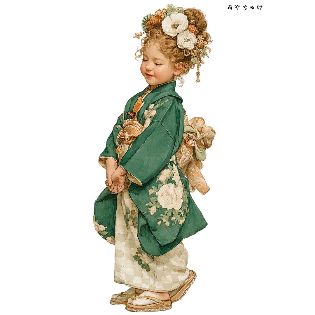 【12月新品4】07-114-0399 人物贴纸 和服复古 - 贴纸 - 纸 