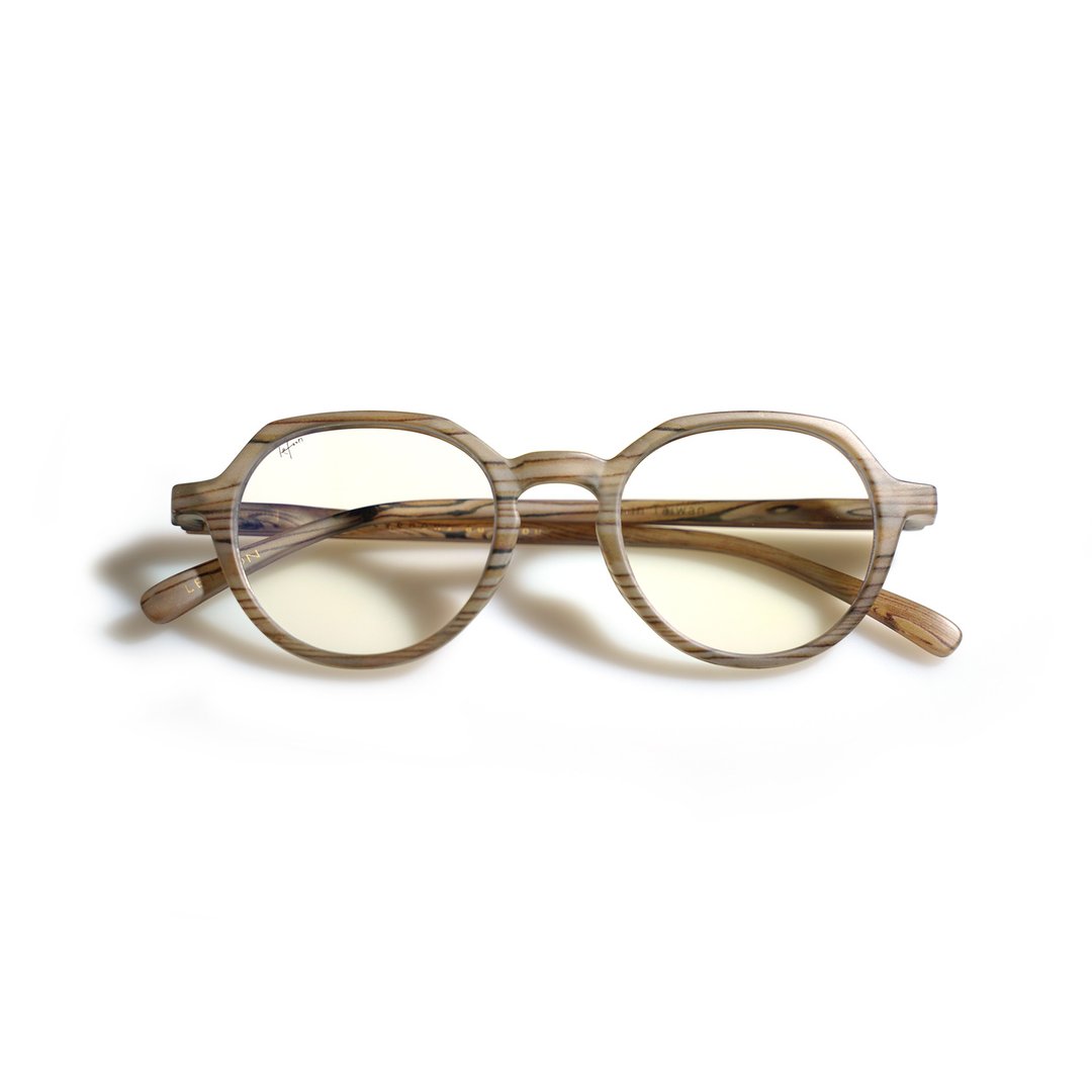 CROWN PANTO GLASSES 成人皇冠型抗蓝光眼镜 - 木纹棕 - 眼镜/眼镜框 - 塑料 咖啡色