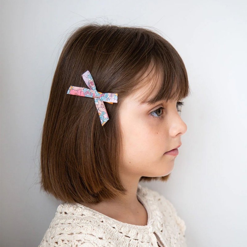 英国Ribbies 花布蝴蝶结2入组-草原之歌-粉红 - 发饰 - 聚酯纤维 