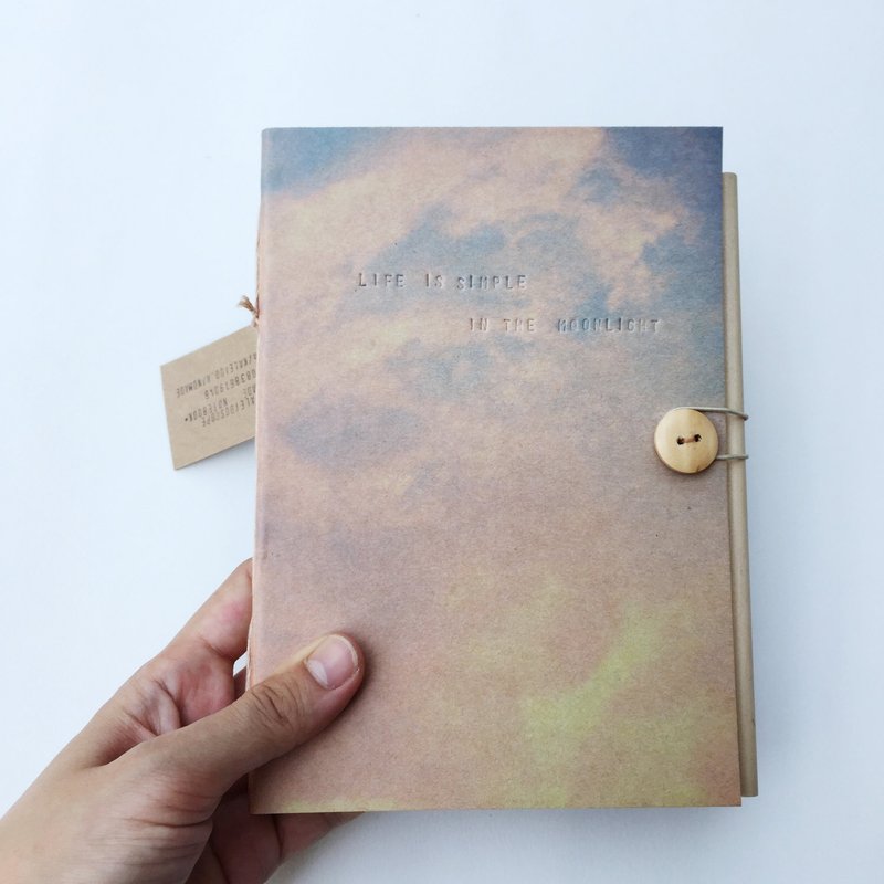 Smiley Moon :) / Notebook A6 (~ 9x13 CM). - 笔记本/手帐 - 纸 粉红色