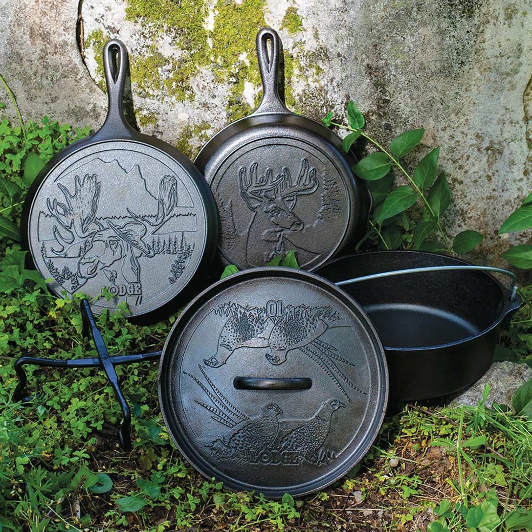 美国 LODGE Wildlife 野生动物系列 铸铁露营锅具五件组 L5WLSETA - 锅具/烤盘 - 其他金属 黑色