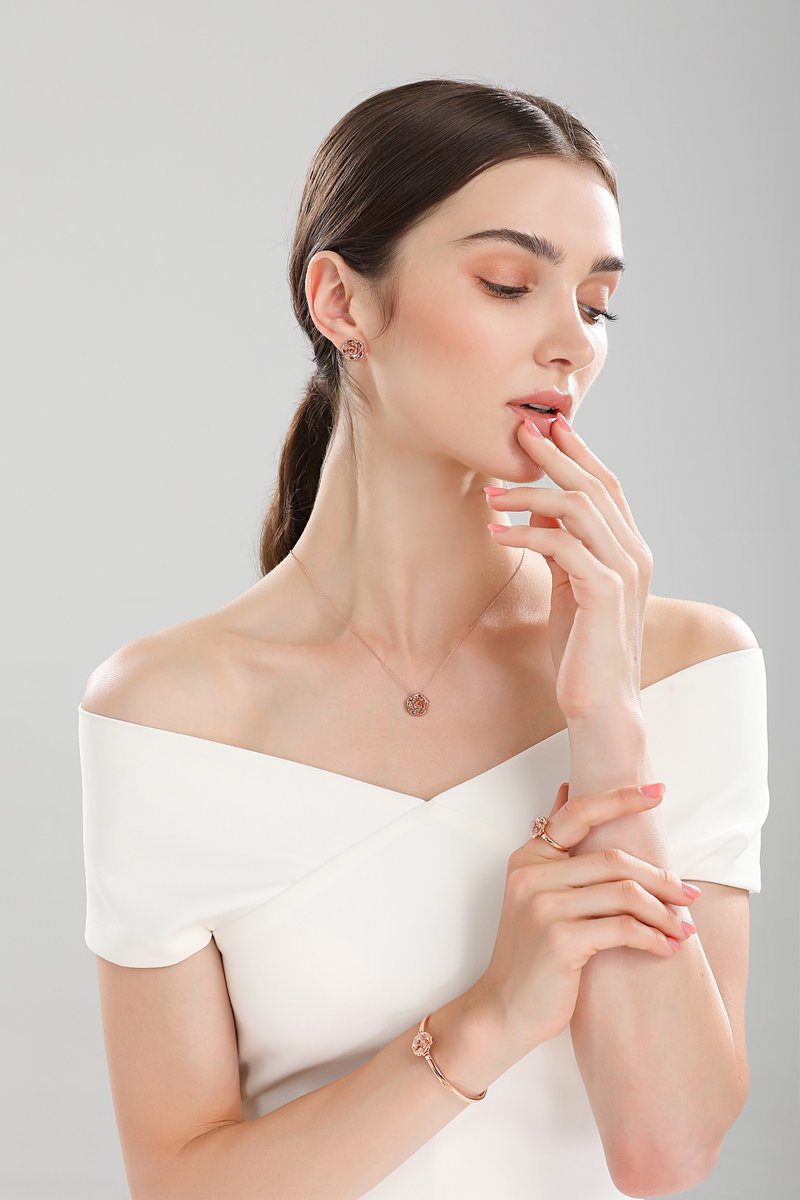 【圣诞礼物】【毕业礼物】 铜镀玫瑰金项链项圈 - 项链 - 铜/黄铜 金色