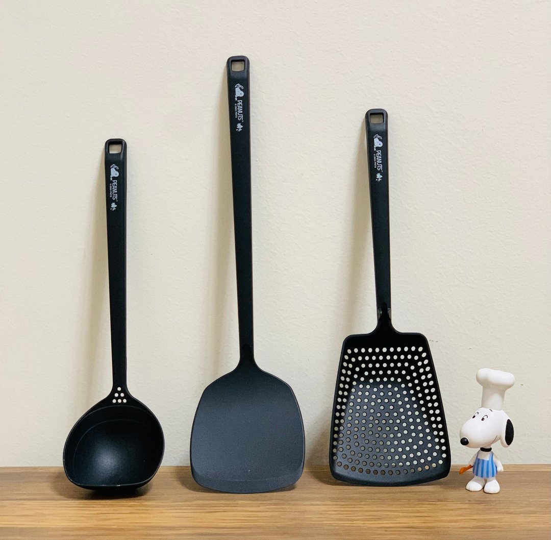 SNOOPY史诺比塑胶尼龙厨具 - 滤杓/汤杓/中式镬铲 - 厨房用具 - 塑料 黑色