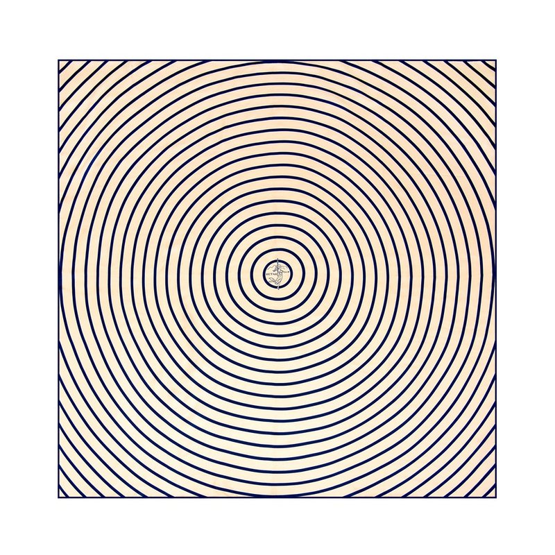 retar 蓝卡其圆纹原创桑蚕丝斜纹围巾披肩大小丝巾方丝真丝复古 - 丝巾 - 丝．绢 