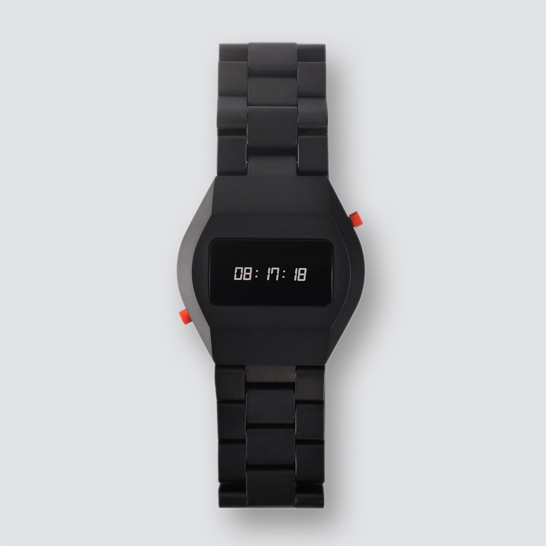 TIME:LESS:NESS - 1970 – The digital watch 手镯 (雾黑) - 手链/手环 - 不锈钢 黑色
