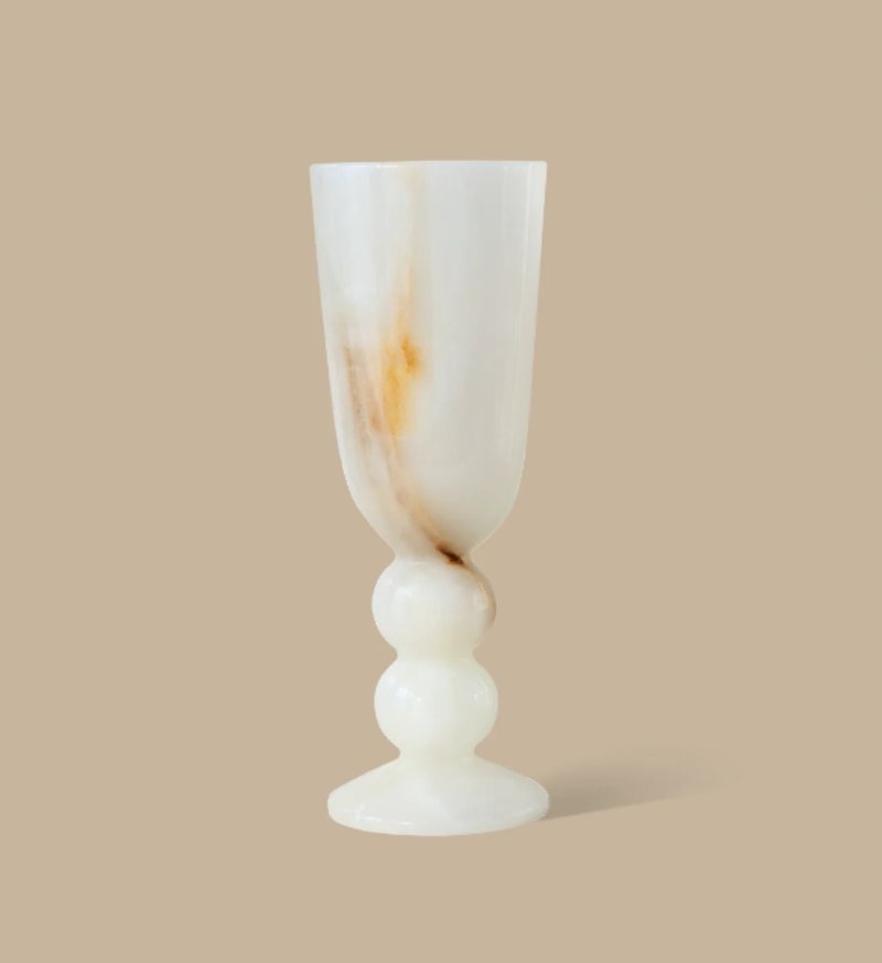 ORB VASE 高脚花瓶 白玛瑙 - 花瓶/陶器 - 玉石 透明