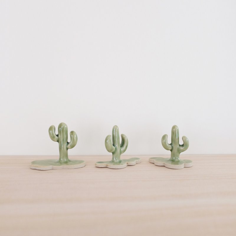 仙人掌云丨戒指座丨戒指架丨结晶绿色 - 摆饰 - 陶 绿色