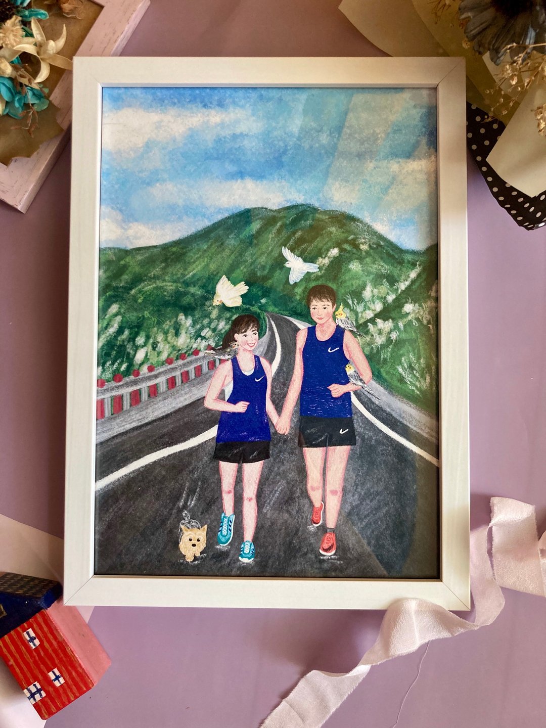 【定制】情境式插画 结婚书约 周年纪念 插画设计 - 电子手绘真人画像/绘画/插画 - 其他材质 