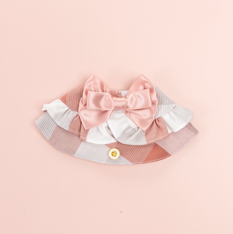 花园派对Garden Party-粉白格 - 衣/帽 - 棉．麻 粉红色