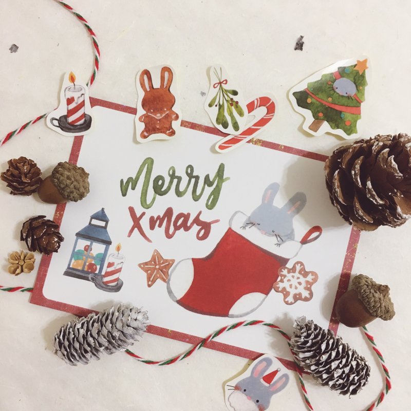 Cozy Xmas 明信片 - 卡片/明信片 - 纸 红色