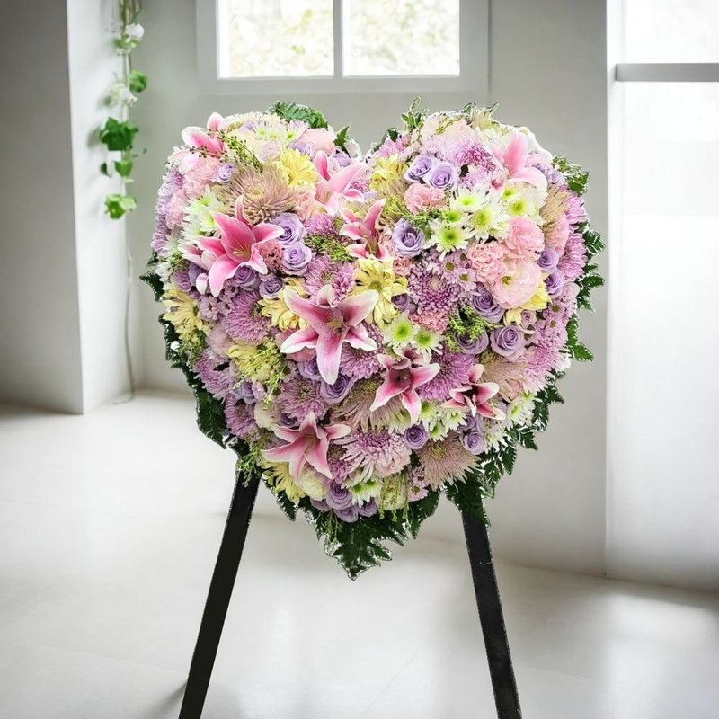 帛事悼念心形花牌 GF00289 - 植栽/盆栽 - 植物．花 