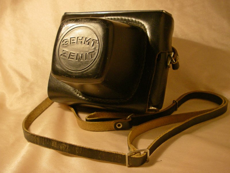 EVEREADY 真皮皮套，适用于 Zenit-E, Zenit-ET 相机，搭配 Helios-44, Mir-1B 镜头，KMZ 制造 - 相机包/相机袋 - 真皮 黑色